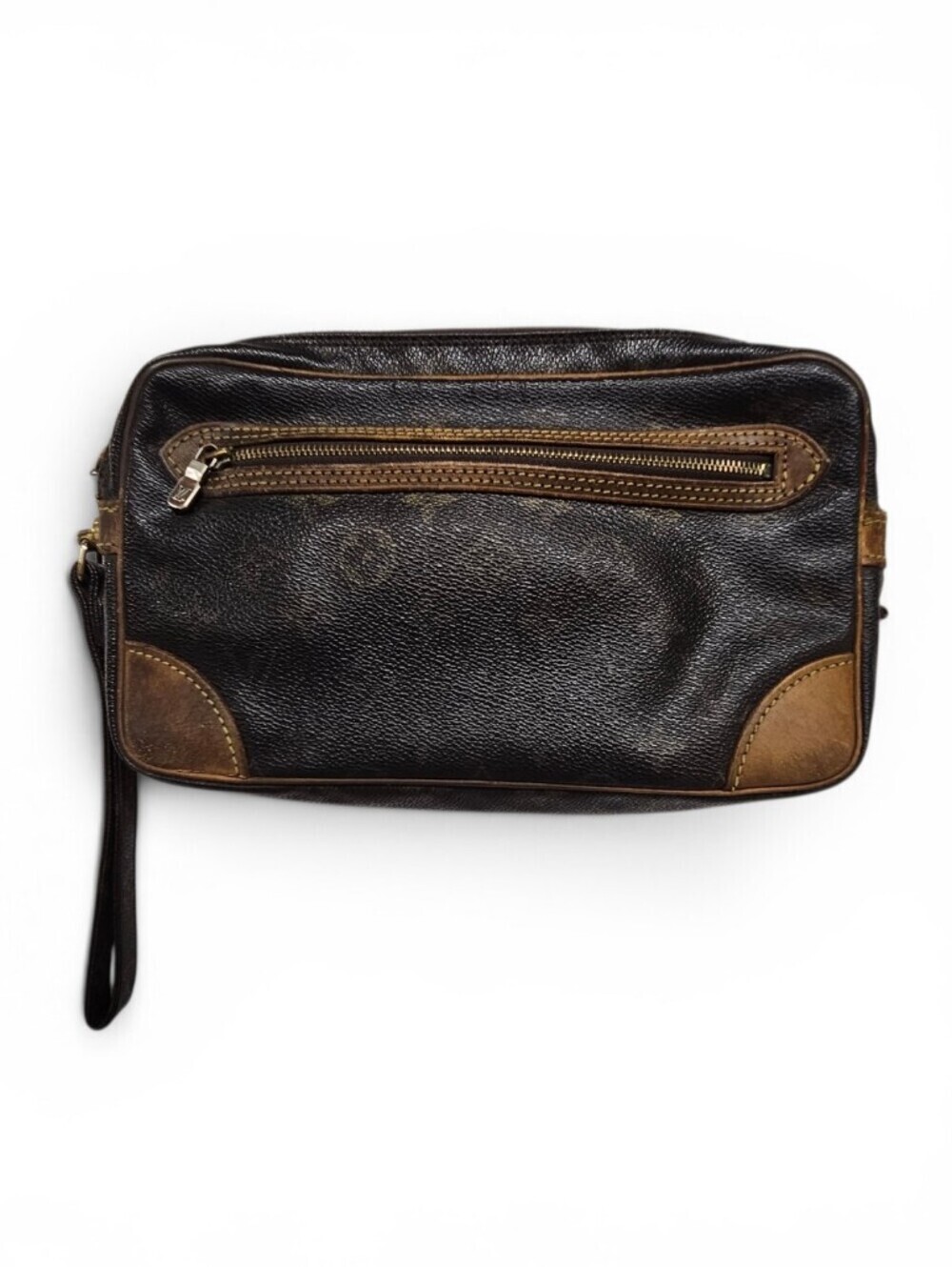 Louis Vuitton Brown Monogram Canvas Clutch Bag
